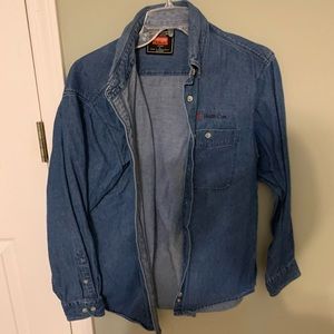 blue jean button down